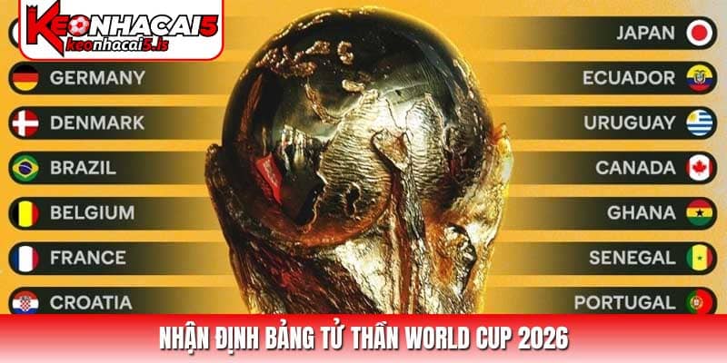 Nhận định bảng tử thần World Cup 2026 và phân tích tỷ lệ kèo